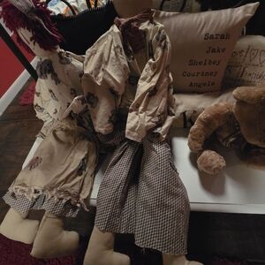 Decorative Fabric Dolls with Floral Patterns